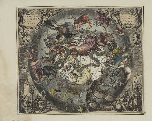 Illustration : gravure illustrée d'une carte du globe