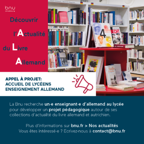 Découvrir l'Actualité du livre en langue allemande