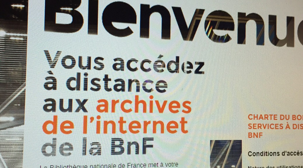 Acc&egrave;s aux Archives de l'Internet