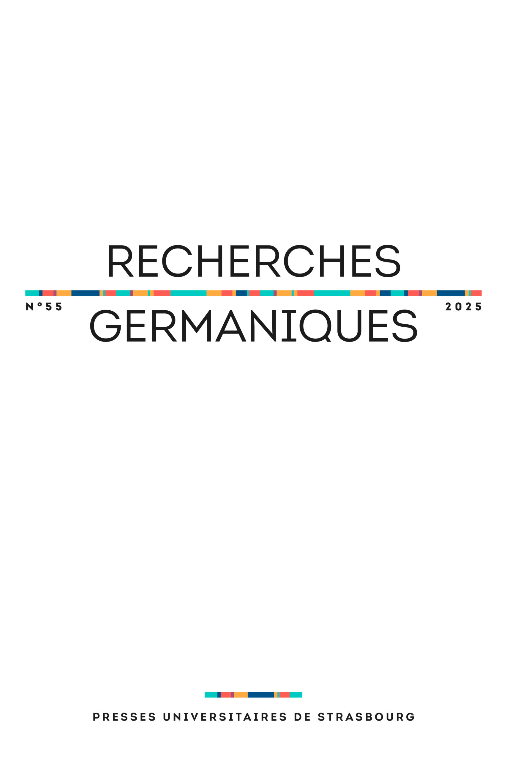 Nouveau num&eacute;ro de "Recherches Germaniques"