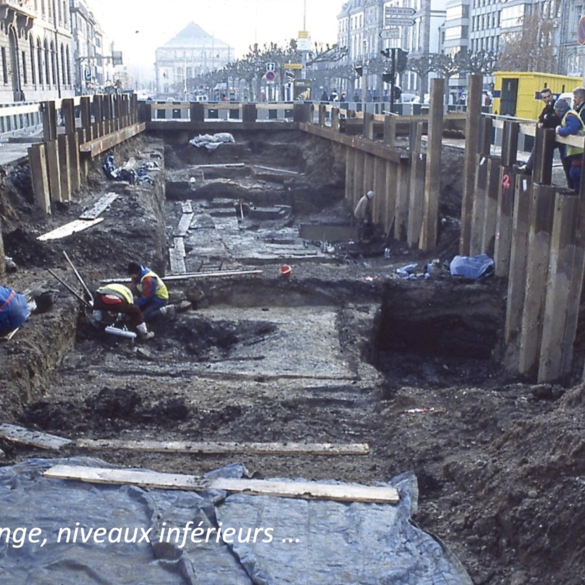 Les fouilles arch&eacute;ologiques des lignes B-C-E du tramway de Strasbourg