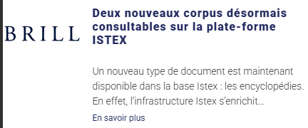 Brill deux nouveaux corpus